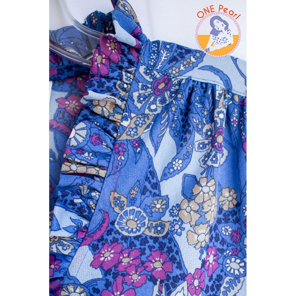 60s Mod Blouse 60s Paisley Blouse Shirt Graff View 3